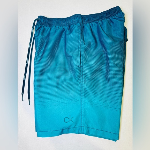 Calvin Klein CK Men’s Swimwear Beach Shorts/Trunks Blue Atlantic Us Size M - Picture 3 of 15